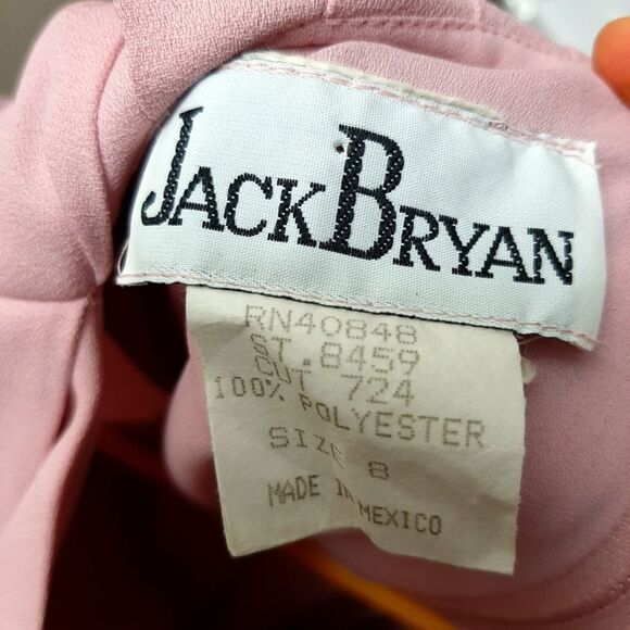 Vintage Jack Bryan Cape Like Pleated Midi Dress size 8 - Picture 11 of 13